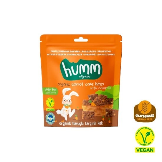HUMM ORGANIK GLUTENSIZ VEGAN HAVUCLU VE TARCINLI KEK
