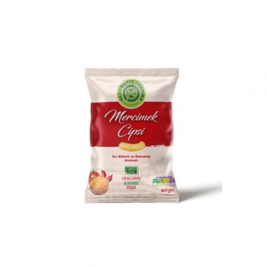 GLUTENSIZ FABRIKA MERCIMEK CIPSI ACI BIBER VE DOMATESLI 
