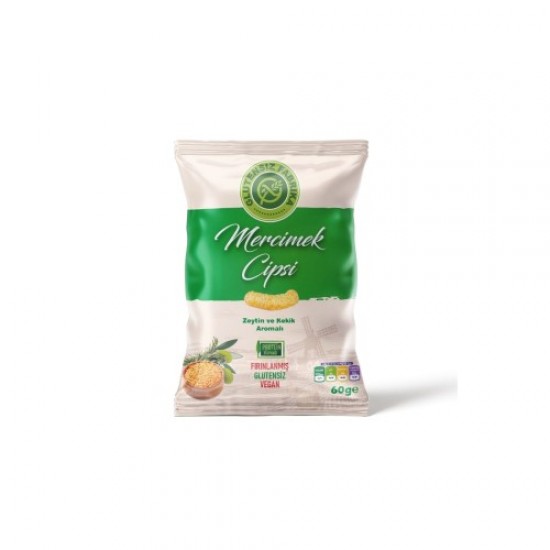 GLUTENSIZ FABRIKA MERCIMEK CIPSI ZEYTIN VE KEKIK AROMALI 