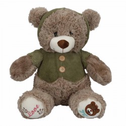 SUNMAN PELUS AYI OTURAN TSHIRT VE SAPKALI 43CM 