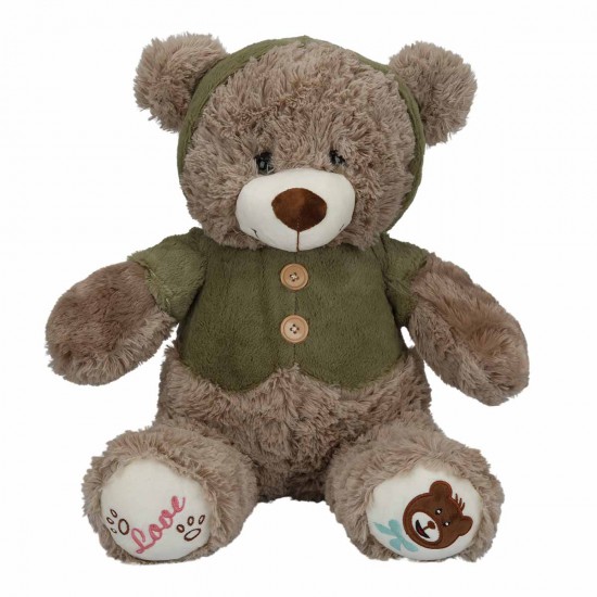 SUNMAN PELUS AYI OTURAN TSHIRT VE SAPKALI 43CM 