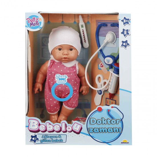 SUNMAN BEBEK SET BEBELOU DOKTOR 35CM AKS