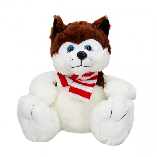 SUNMAN PELUS KOPEK OTURAN HUSKY ATKILI 30CM 